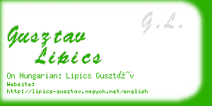 gusztav lipics business card